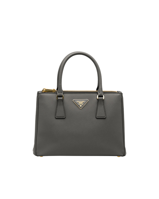 Prada Prada Galleria Saffiano Leather Medium Bag Slate Gray | 09DJHKTSZ