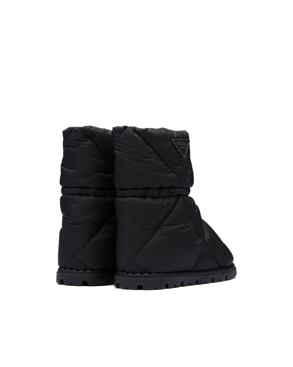Prada Quilted Nylon Fabric Booties Black | 56EQHMUFX