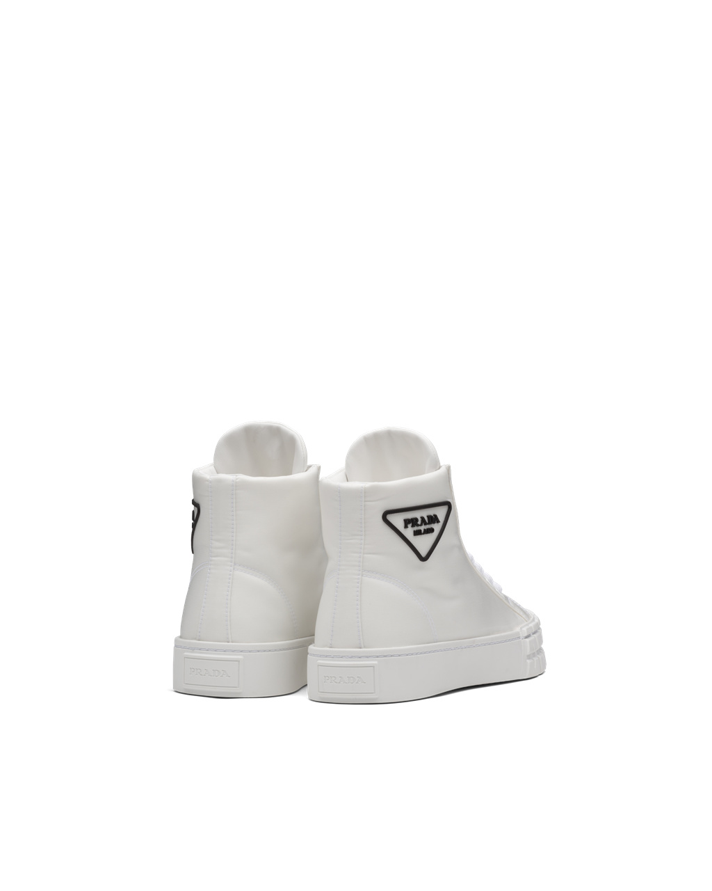 Prada Wheel Re-nylon Gabardine Sneakers White | 17FKHYNIV